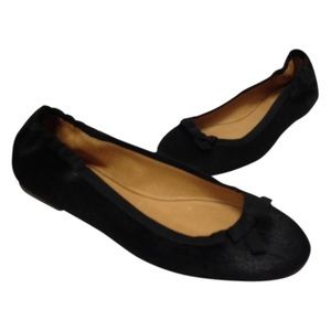 Isabel Marant Black Ballerina Pony Hair Flats